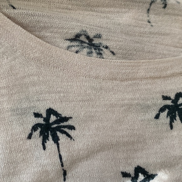 Skull Cashmere Elie Palm Tree Tee in Lilac Blossom Charcoal💗🌴💗 - Picture 6 of 11